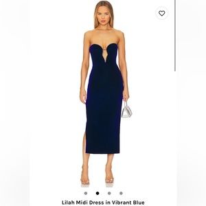 Lilah Midi dress by Bardot in Black velvet